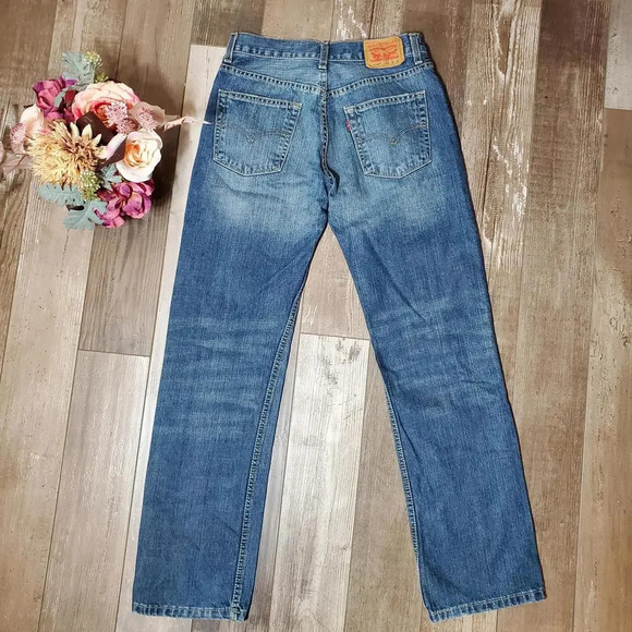 Levi's 514 Slim Straight Medium Wash Boys Size 16 Regular Jeans W28 L28 - Picture 3 of 12